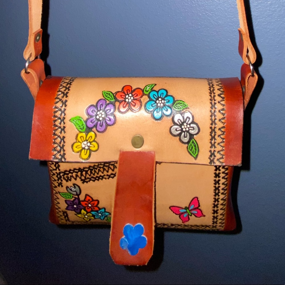 Authentic leather Mexican bag